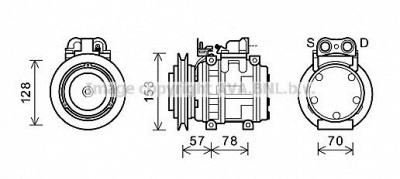 AVA QUALITY COOLING ugk006 -  Компрессор, кондиционер